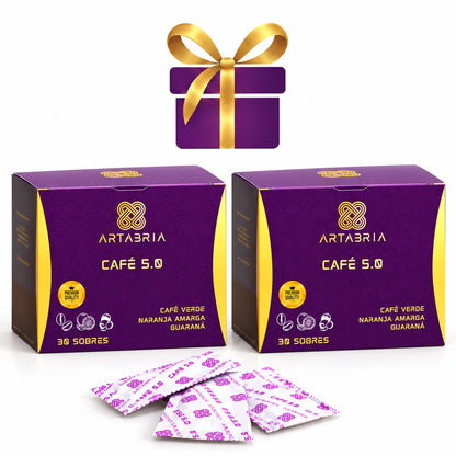Cinco cajas de Café 5.0 Artabria nueva fórmula con regalo de cortesía - ARTABRIA CAFE