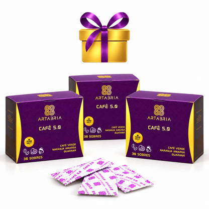 Cinco cajas de Café 5.0 Artabria nueva fórmula con regalo de cortesía - ARTABRIA CAFE